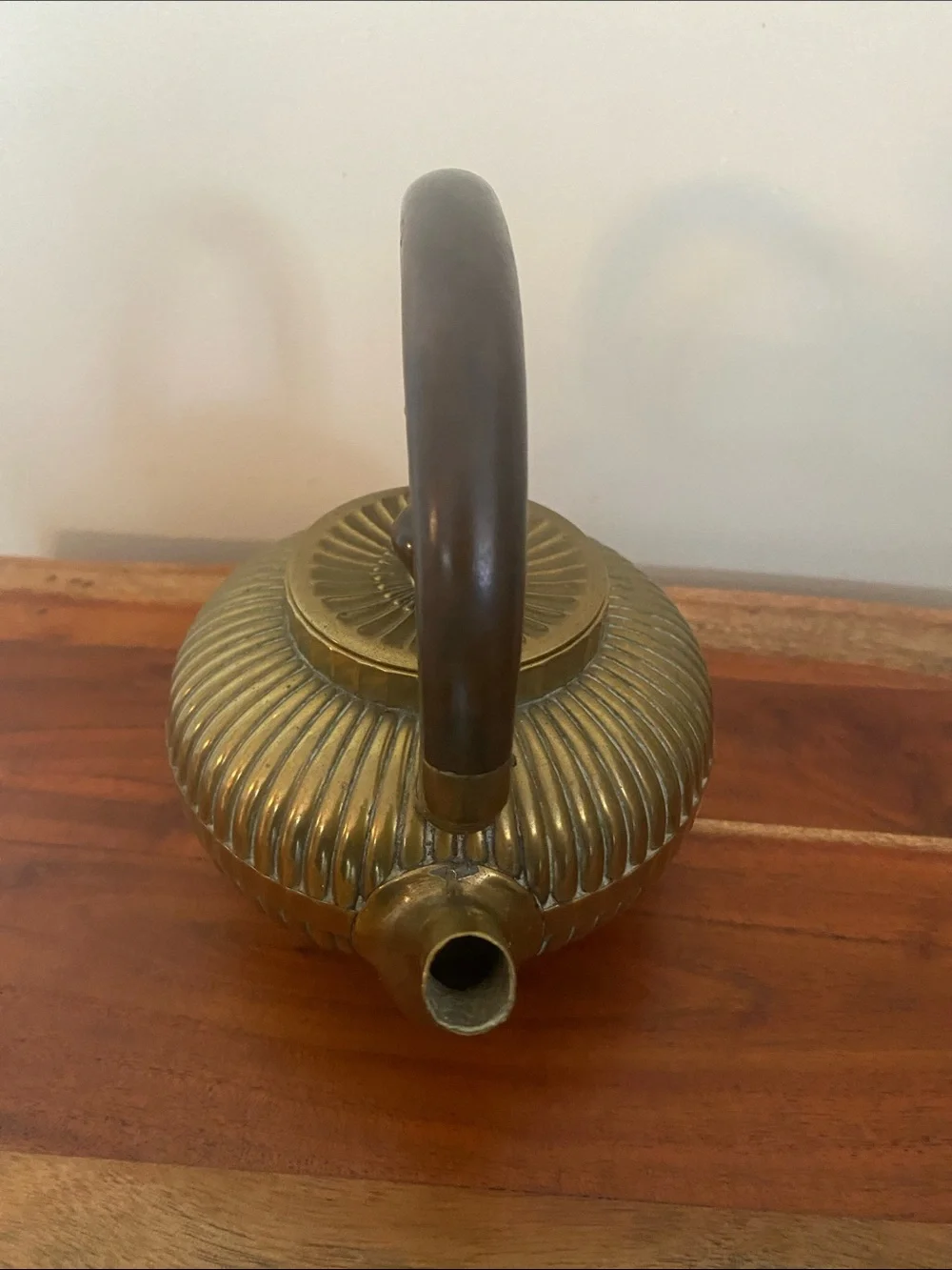 Gorham American Renaissance Japanesque Brass Tea Kettle.